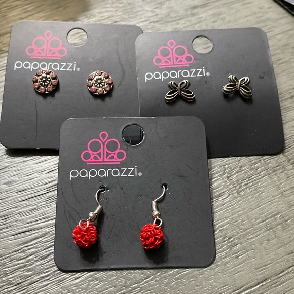 New Paparazzi 3 pair earrings different style and colors - Picture 1 of 8